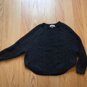 Michael kors cable knit crop top sweater